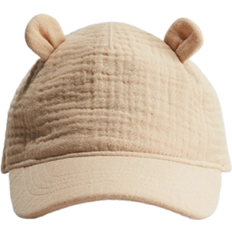 Beige Kepsar Barnkläder H&M Appliquéd Cotton Cap - Beige