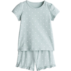 Hjerter Nattøj H&M Printed Pyjamas - Light Turquoise/Hearts (1293182002)
