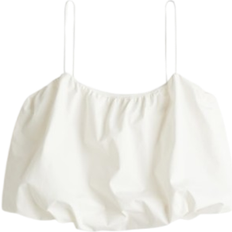 H&M Bubble Hem Strappy Top - White
