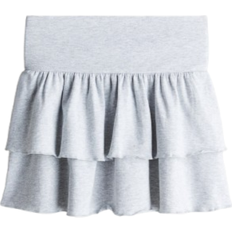 H&M Tiered Foldover-Waist Skirt - Light Grey Marl (1278421004)