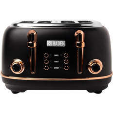 Haden Black Toasters Haden Heritage Black Toaster 4 Slice