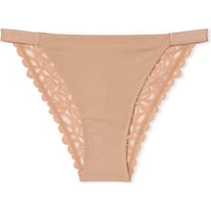 PINK Lace Crush Bikini Panty - Beige