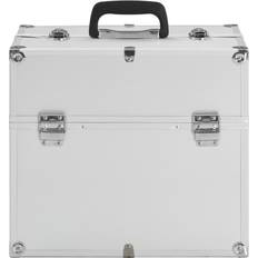 Resväskor i aluminium vidaXL Make Up Case - Silver