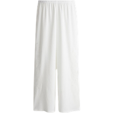 H&M Wide Broderie Anglaise Trousers - Cream