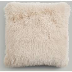 Dunelm Fluffy Fur Cushion Cover Beige (43x43cm)