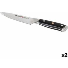 Damaskus Black Silver Kitchen Knife Set 15 cm