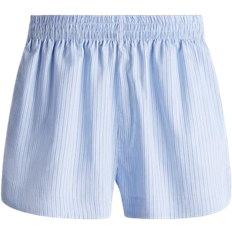 H&M Poplin Shorts - Light Blue/Striped