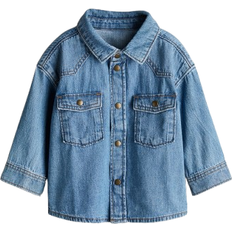 9-12M Skjortor Barnkläder H&M Baby Cotton Denim Shirt - Blå