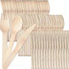 Wood Cutlery Sets Shein High Quality Wooden 7 12 25 50pcs Cutlery Set