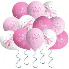 Shein 12 Inch Pink Bow Party Balloons