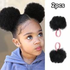 Ponytails Shein Kid's 2pcs Kid Ponytail Double Afro Puffs