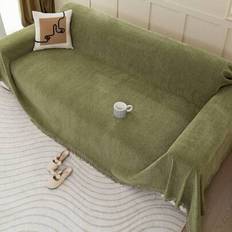 Extra large throw Shein Extra Wide Large Dark Throw Blanket Loose Sofa Cover Green