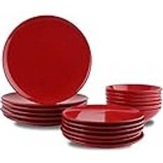 Amazon Basics 18-Piece Stoneware Dinnerware Dinner Set