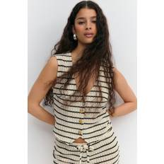 Overtøj Gina Tricot Vest Top Veste Med Striber - Hvid