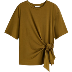 H&M Tie-Detail Top - Olive green