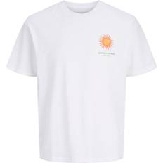 Jack & Jones Vit T-Shirt Saint Tropez Soltryck Baktill Vit