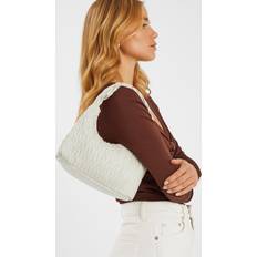 Accessorize Clutch tasker Accessorize Ruched Faux Leather Handbag - Cream White