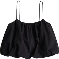 H&M Bubble Hem Strappy Top - Black