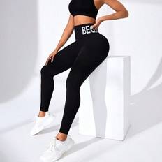 Stretch Leggings Shein Sport Studio High Waisted Seamless Slim Leggings - Soft Touch