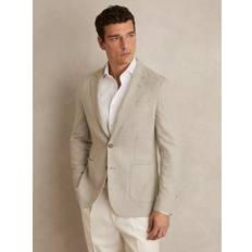 Grey - Men Blazers Reiss Aphrodite Single Breasted Blazer Philosophy - Soft Grey