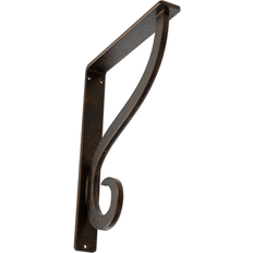 Columns, Dentils & Corbels Ekena Millwork Ashford Single Wrought Iron Bracket BKTM01X07X10SASABZ