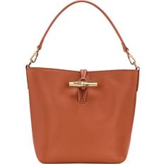 Longchamp Bucket Bags Longchamp Roseau Leather Bucket Bag - Brown