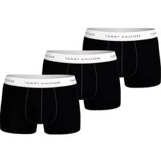 Tommy Hilfiger Breathable Clothing Tommy Hilfiger 3-Pack Signature Cotton Boxer Trunks - Black/White