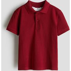 H&M Red Cotton Piqué Polo Shirt - Red