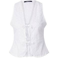 Gina Tricot Ytterkläder Gina Tricot Anglaise Tie Vest Knyttoppar - Vit