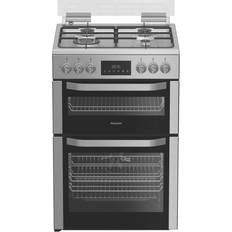 Hotpoint 60cm Dual Fuel Cooker Stainless Steel