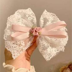 Hair Products Shein Cute Bowknot Mesh Flower Hair Clip