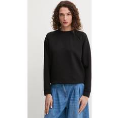 Armani Exchange Women Clothing Armani Exchange Round Neck Plain Sweatshirt Women - Black