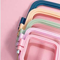 Embroidery Hoops & Frames on sale Shein Vivid Candy-Colored Square Embroidered Cross Stitch Hoops