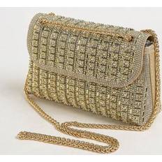 Shein Gold Square Glitter Bling Shoulder Evening Bag - Shiny Glamorous