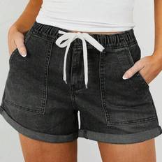 Baggy - Women Shorts Shein Women Beach Lightweight Summer Jean Shorts - Casual