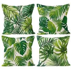 Shein Tropical Leaves Throw Pillow Covers 17.7x17.7 Inches Cushion Cover Green