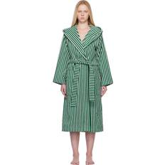 Tekla Kläder Tekla Hooded Bathrobes Teal Green Stripes - Grön