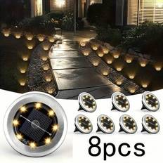 Ground Lighting on sale Shein Outdoor Solar Warm Light 8 LED Ground Lighting