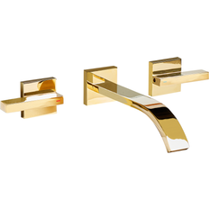 Beliani 3 Tap Hole Dual Lever Wall Mounted Basin Mixer