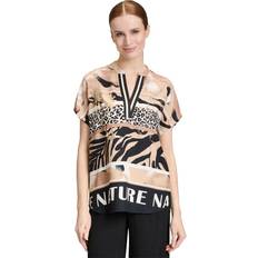 Betty Barclay Dame Bluser Betty Barclay Animal Print Lang Bluse Uld - Beige