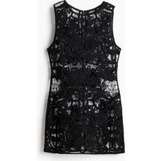 Badeanzug Cover Ups & Sarongs H&M Strandkleid im Häkellook Damen - Schwarz