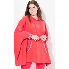 Capes & Ponchos Ulla Popken Loungwear Poncho Oversized Kapuze Langarm - Pink