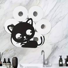 Temu Black Cat Toilet Paper Holder Decorative