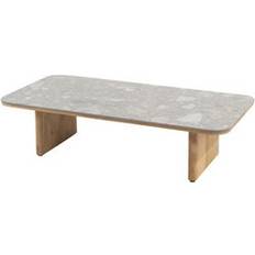 Tuintafels Lucas Salontafel Teak 120 x 60 x 30 cm Keramiek Terrazzo