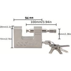 Security Temu Heavy Duty 94mm Armoured Steel Padlock