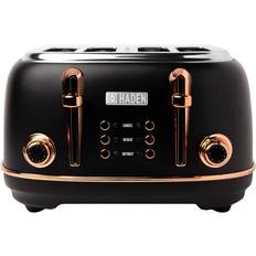 Haden Black Toasters Haden Heritage Black Toaster 4 Slice