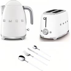Kettles Smeg Kettle and Toaster Bundle Free Lovii Cutlery Set
