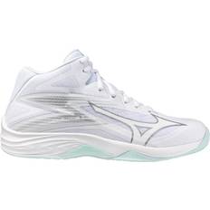 Blue - Women Volleyball Shoes Mizuno Thunder Blade Z Mid Volleyball Tint - Weiß/Blau