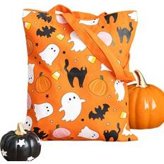 Something Different Sweet and Spooky Ghost Polycotton Tote Bag - Orange