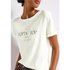 Street One Frauen Shirt Mit Turn-Up-Detail - Weiß